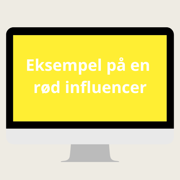 rødt eksempel på en influencer